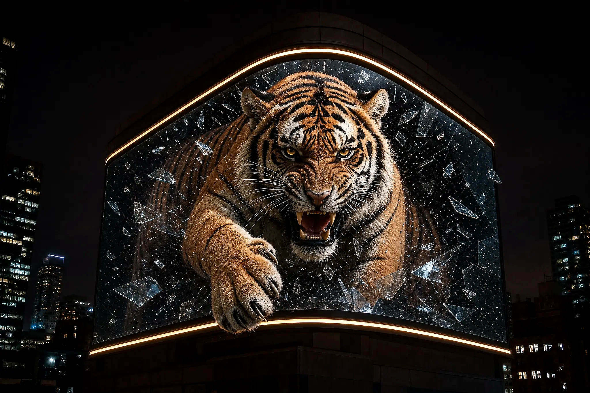 عرض النمر بتقنية Anamorphic 3D